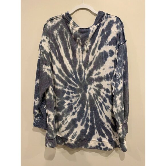 Free People We The Free Best Catch Tie Dye Pullover Sweatshirt Top Dress Blue M - Picture 8 of 10